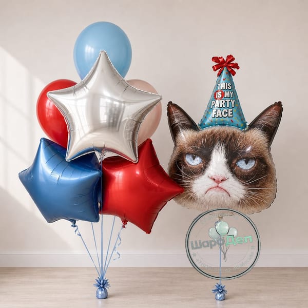 Сердитый котик «This is my party face»